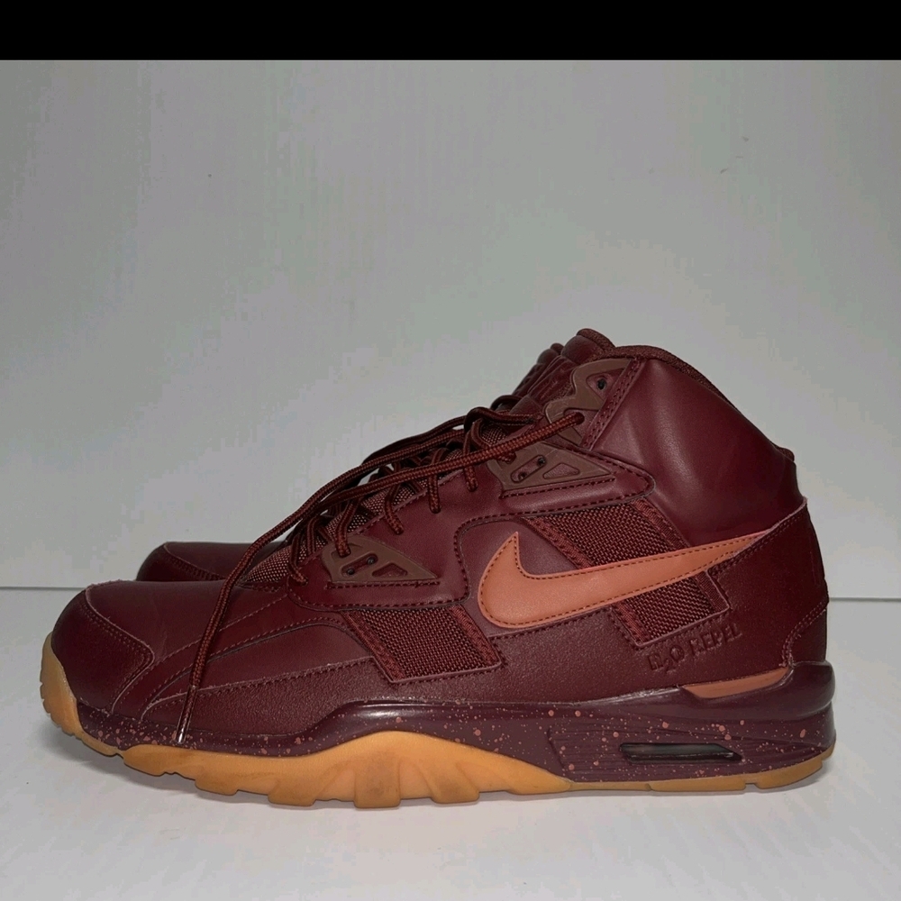 Nike Air Trainer Sc Men's Maroon and Tan Sneakers